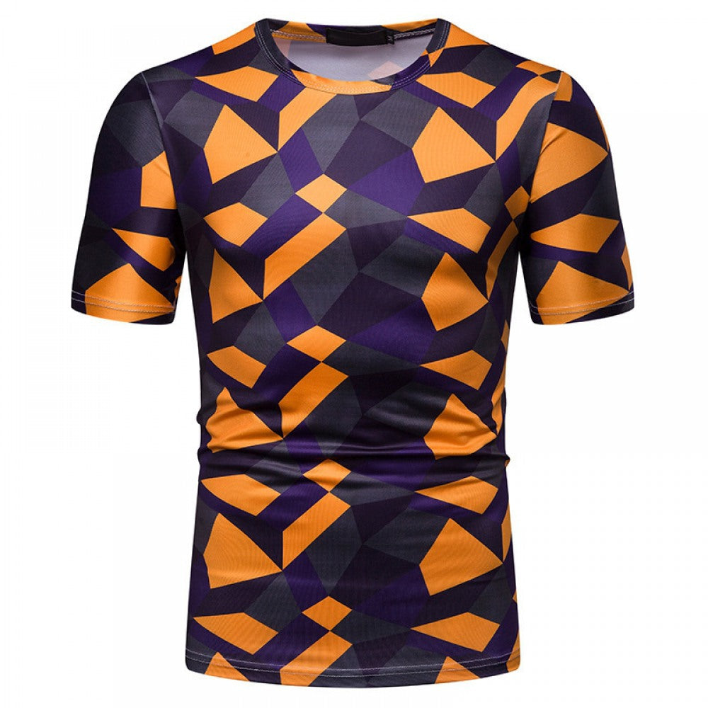 Men's Camouflage Print Short-Sleeved T-Shirt