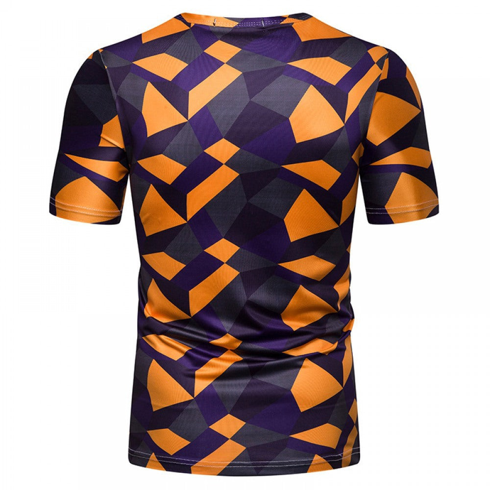 Men's Camouflage Print Short-Sleeved T-Shirt