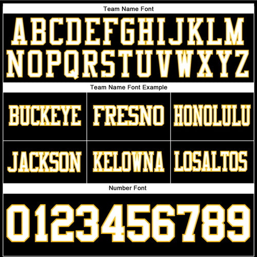 Custom Black White-Gold Authentic Football Jersey