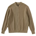 Men's Zipper Design Solid Color Sweater