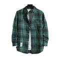 Men's Fashion Plaid Long Sleeve Loose Shirt
