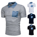 New Fashion Denim Lapel Polo Shirt