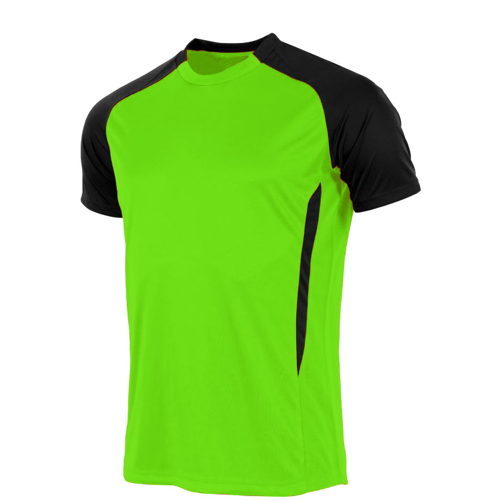 Men's Green and Black Quick-Dry Sports T-Shirt