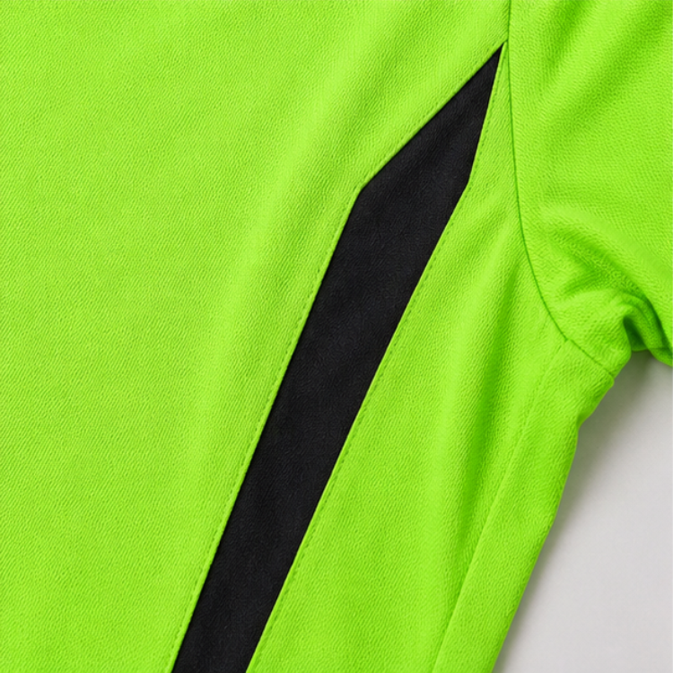 Men's Green and Black Quick-Dry Sports T-Shirt