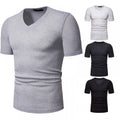 New Men's Summer V-Neck Short-Sleeve T-Shirt