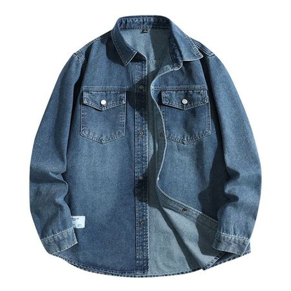 Men's Loose Casual Long Sleeve Denim Jacket
