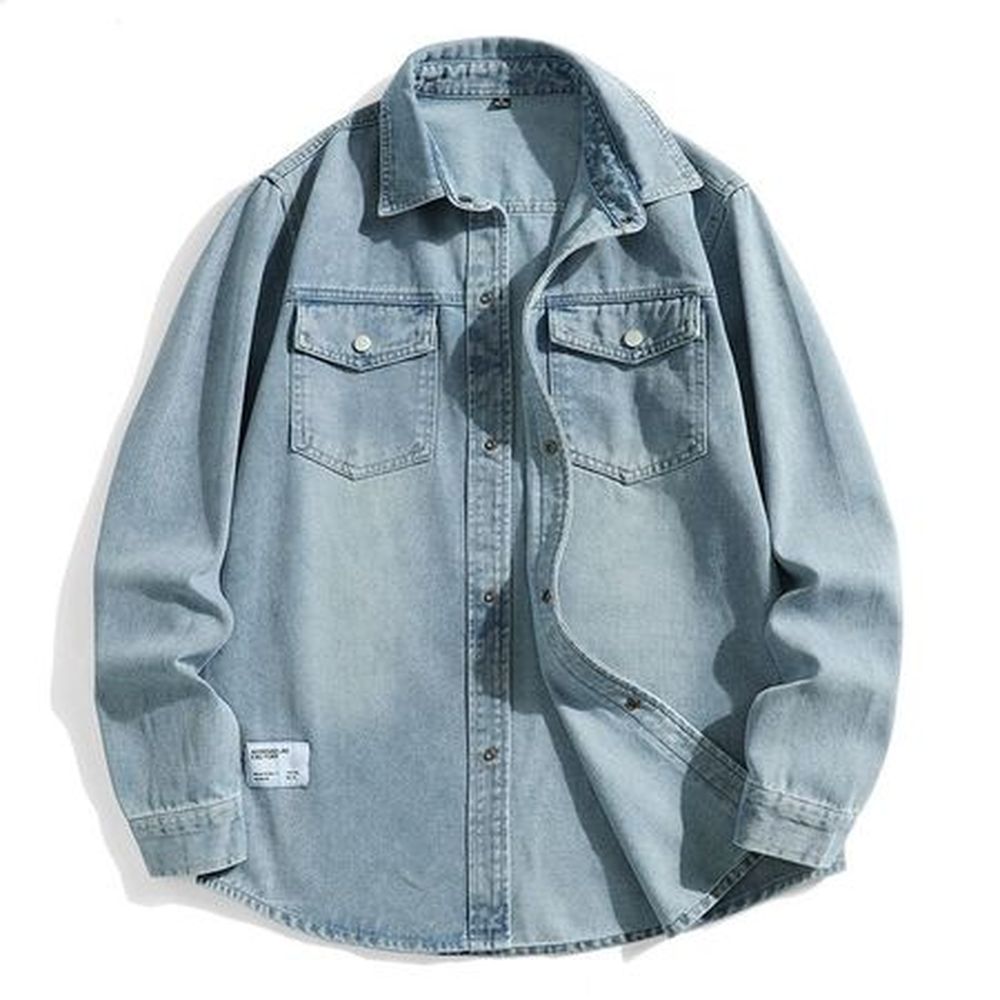 Men's Loose Casual Long Sleeve Denim Jacket