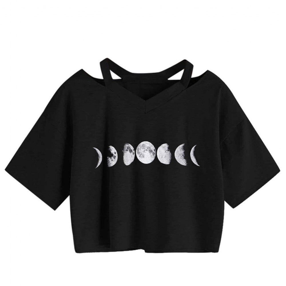 Women's Print V-Neck Short-Sleeved T-Shirt