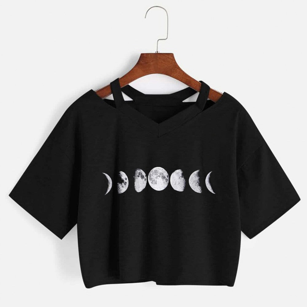 Women's Print V-Neck Short-Sleeved T-Shirt