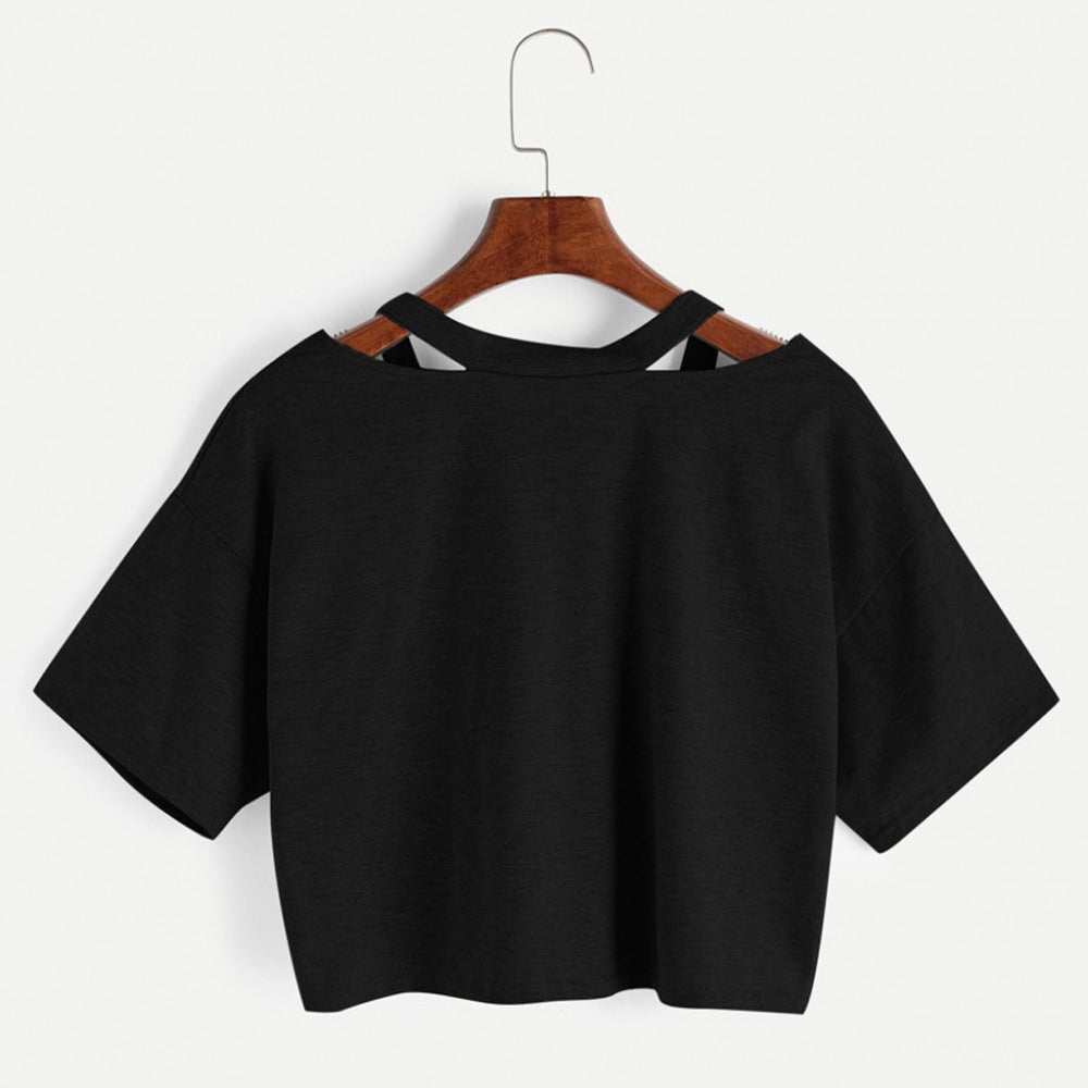 Women's Print V-Neck Short-Sleeved T-Shirt